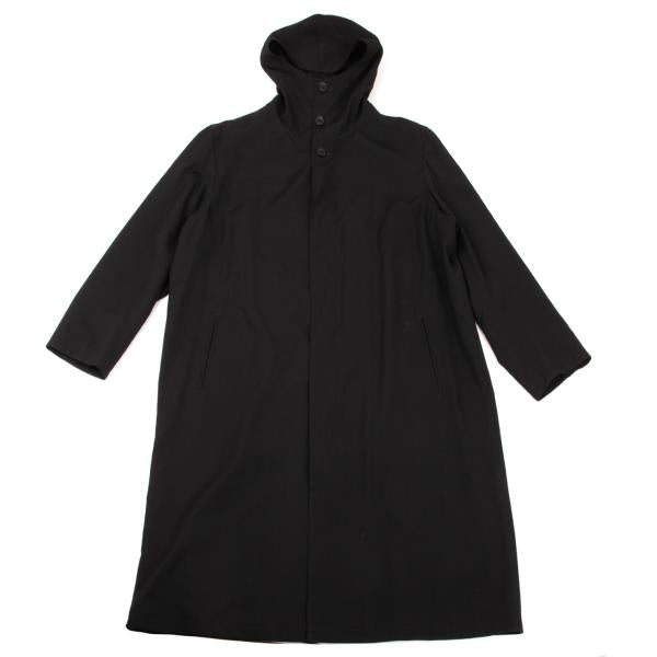 Yohji Yamamoto POUR HOMME Wool Gabardine Coat Black Size 3