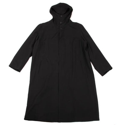 Yohji Yamamoto POUR HOMME Wool Gabardine Coat Black Size 3