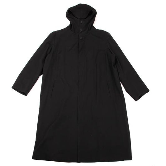 Yohji Yamamoto POUR HOMME Wool Gabardine Coat Black Size 3