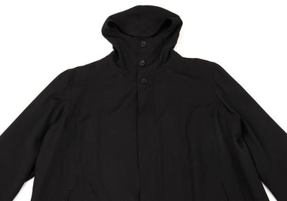 Yohji Yamamoto POUR HOMME Wool Gabardine Coat Black Size 3