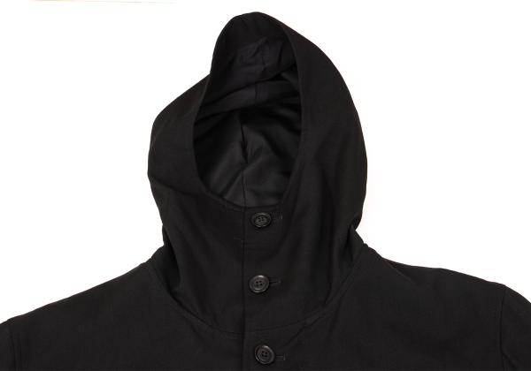 Yohji Yamamoto POUR HOMME Wool Gabardine Coat Black Size 3