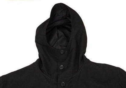 Yohji Yamamoto POUR HOMME Wool Gabardine Coat Black Size 3