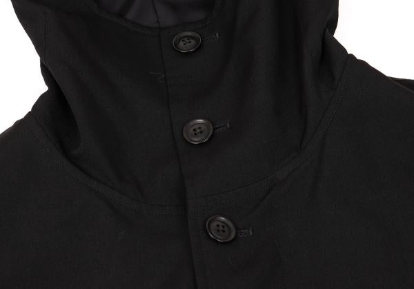 Yohji Yamamoto POUR HOMME Wool Gabardine Coat Black Size 3