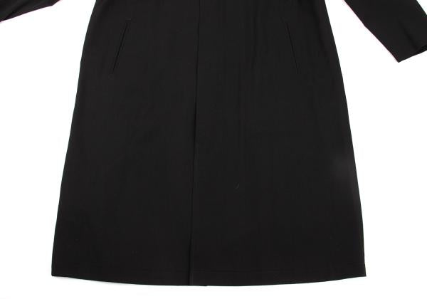 Yohji Yamamoto POUR HOMME Wool Gabardine Coat Black Size 3