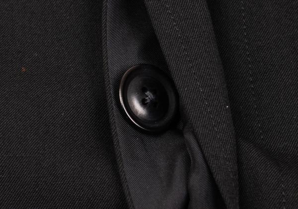Yohji Yamamoto POUR HOMME Wool Gabardine Coat Black Size 3