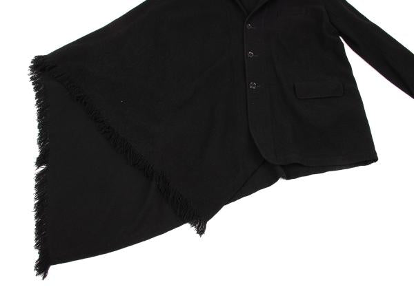 Yohji Yamamoto POUR HOMME Wool Pile Jacket Black Size 3
