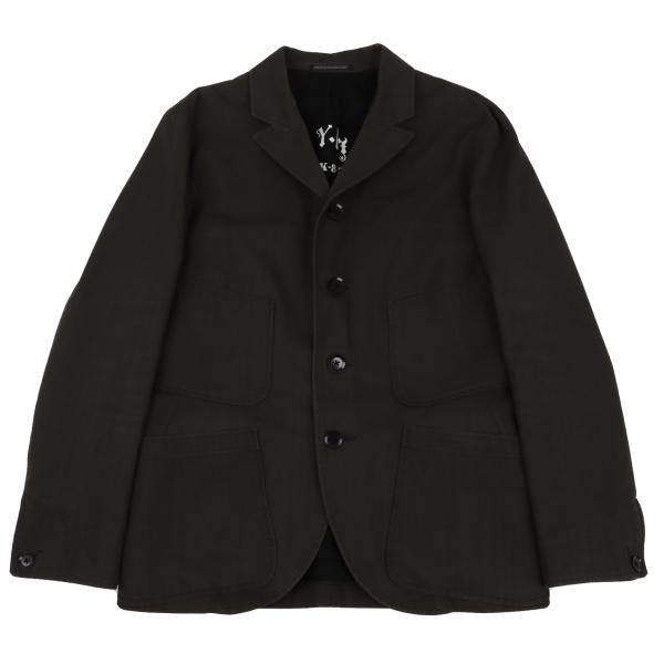Yohji Yamamoto PH 09AW Cotton Back Print Jacket Brown Size 4