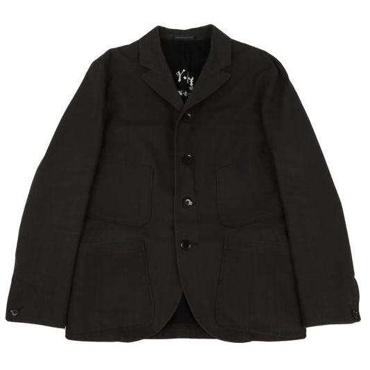Yohji Yamamoto PH 09AW Cotton Back Print Jacket Brown Size 4