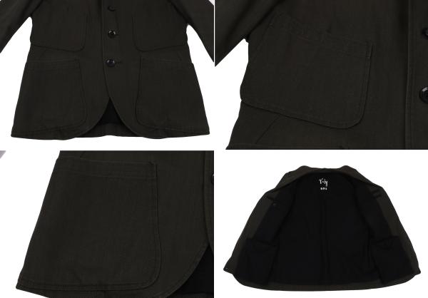 Yohji Yamamoto PH 09AW Cotton Back Print Jacket Brown Size 4