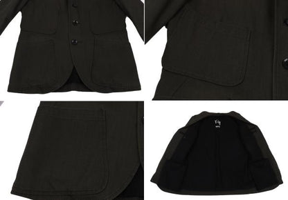 Yohji Yamamoto PH 09AW Cotton Back Print Jacket Brown Size 4