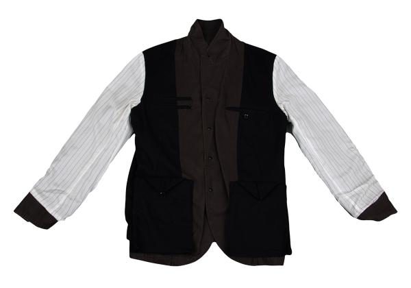 Yohji Yamamoto PH 09AW Cotton Back Print Jacket Brown Size 4