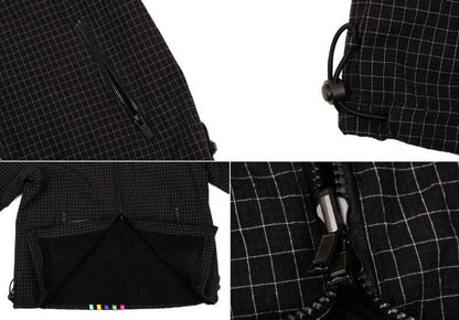 EMPORIO ARMANI Colorful Taping Grid Blouson Black Size 44