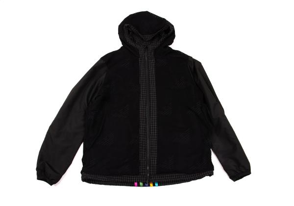 EMPORIO ARMANI Colorful Taping Grid Blouson Black Size 44
