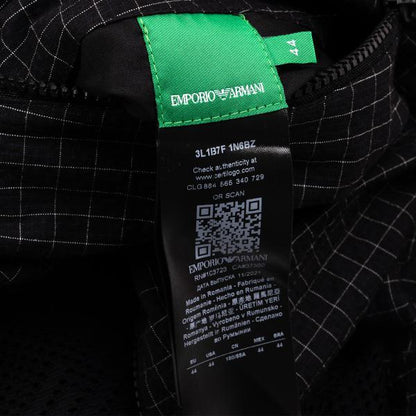EMPORIO ARMANI Colorful Taping Grid Blouson Black Size 44