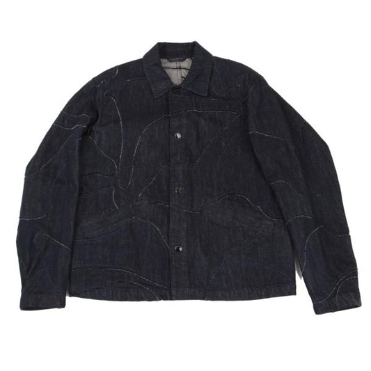 EMPORIO ARMANI Patchwork Coverall Denim Indigo Size 48