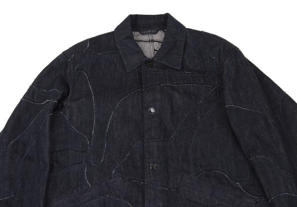 EMPORIO ARMANI Patchwork Coverall Denim Indigo Size 48