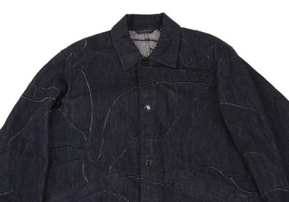 EMPORIO ARMANI Patchwork Coverall Denim Indigo Size 48