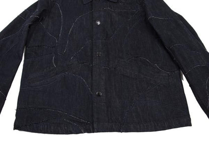 EMPORIO ARMANI Patchwork Coverall Denim Indigo Size 48