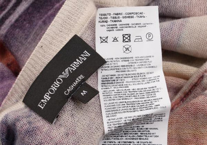 EMPORIO ARMANI Graphic Print Cashmere Knit Multi Size M