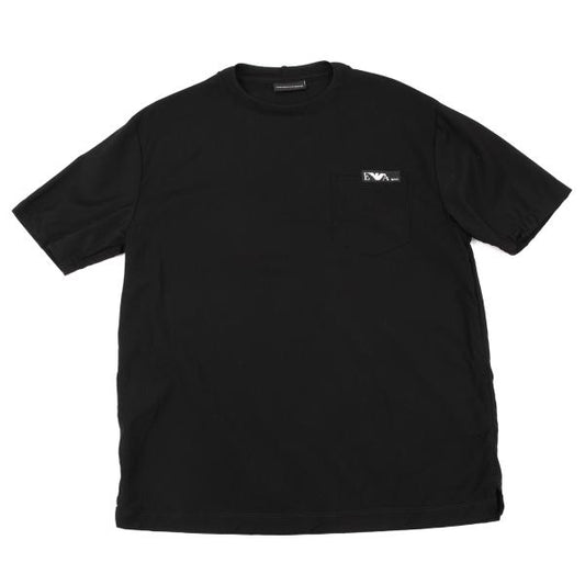 EMPORIO ARMANI Eagle Logo Tape Pocket T-Shirt Size S