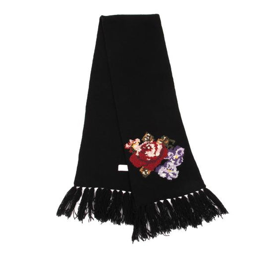 KEITA MARUYAMA Pixel Flower Scarf Black
