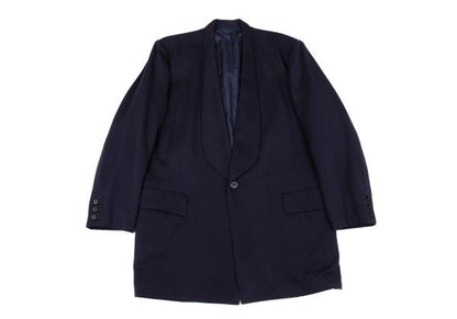 Y's Wool Shawl Collar Jacket Blue Size L