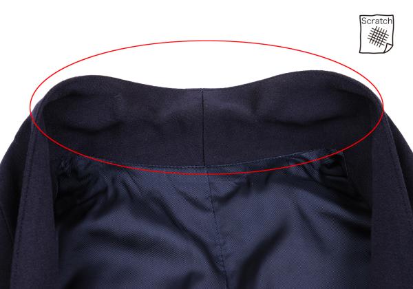 Y's Wool Shawl Collar Jacket Blue Size L