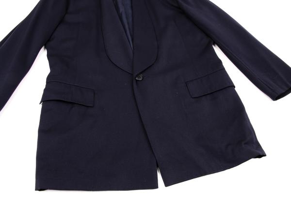 Y's Wool Shawl Collar Jacket Blue Size L