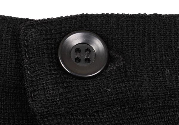 Y's Wool Half Wrap Knit Skirt Black Size M