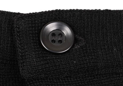 Y's Wool Half Wrap Knit Skirt Black Size M