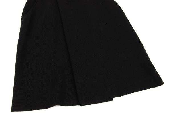 Y's Wool Half Wrap Knit Skirt Black Size M