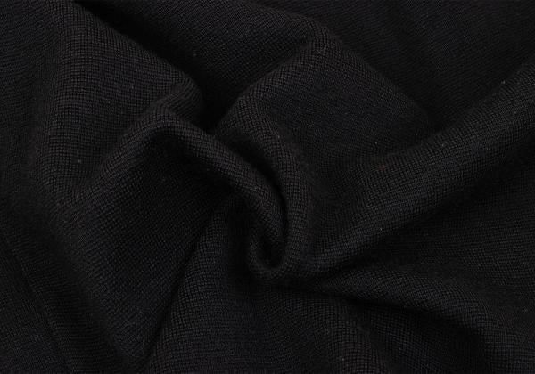 Y's Wool Half Wrap Knit Skirt Black Size M