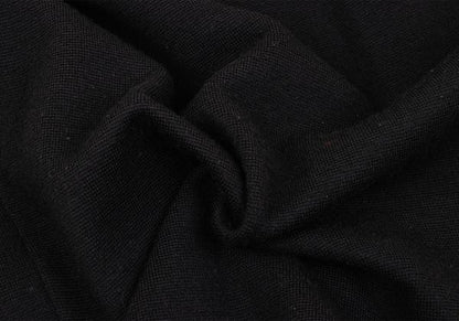 Y's Wool Half Wrap Knit Skirt Black Size M