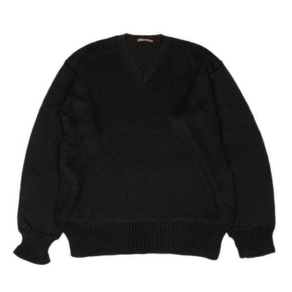 Y's for men Low-Gauge Acrylic V-Neck Sweater Black Size M