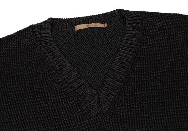 Y's for men Low-Gauge Acrylic V-Neck Sweater Black Size M