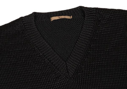 Y's for men Low-Gauge Acrylic V-Neck Sweater Black Size M