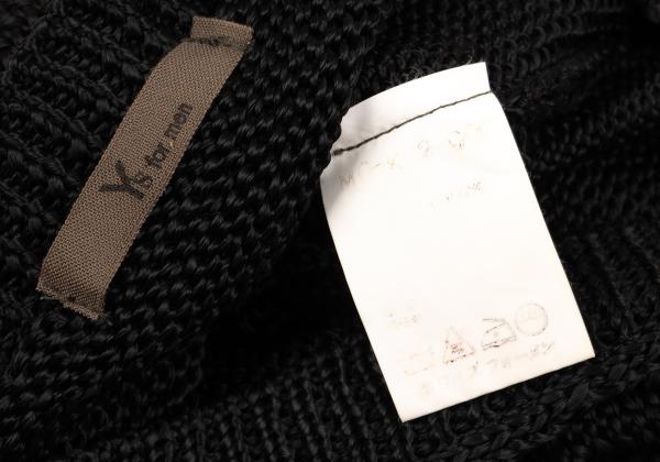 Y's for men Low-Gauge Acrylic V-Neck Sweater Black Size M