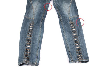 ISSEY MIYAKE MEN Hem Lace-Up Jodhpur Light Indigo Jeans Size 2