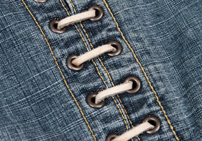 ISSEY MIYAKE MEN Hem Lace-Up Jodhpur Light Indigo Jeans Size 2
