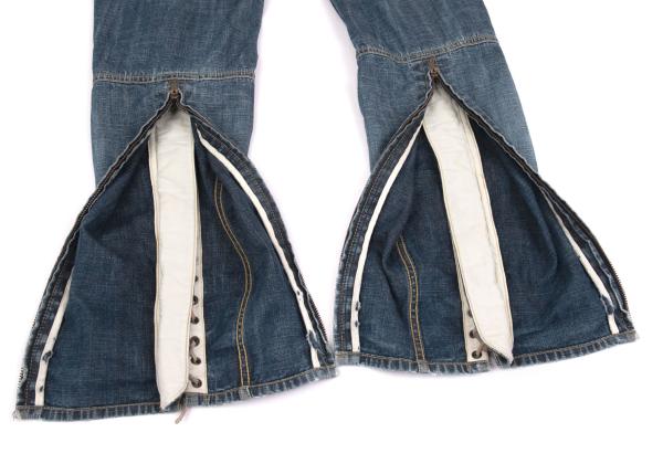 ISSEY MIYAKE MEN Hem Lace-Up Jodhpur Light Indigo Jeans Size 2