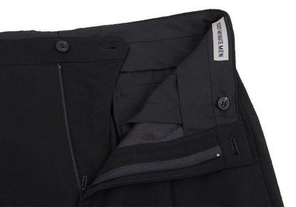 ISSEY MIYAKE MEN Wool Two-Tuck Tapered Pants Black Size 3