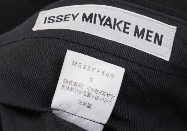 ISSEY MIYAKE MEN Wool Two-Tuck Tapered Pants Black Size 3