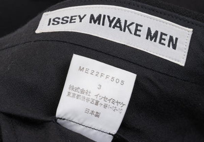 ISSEY MIYAKE MEN Wool Two-Tuck Tapered Pants Black Size 3