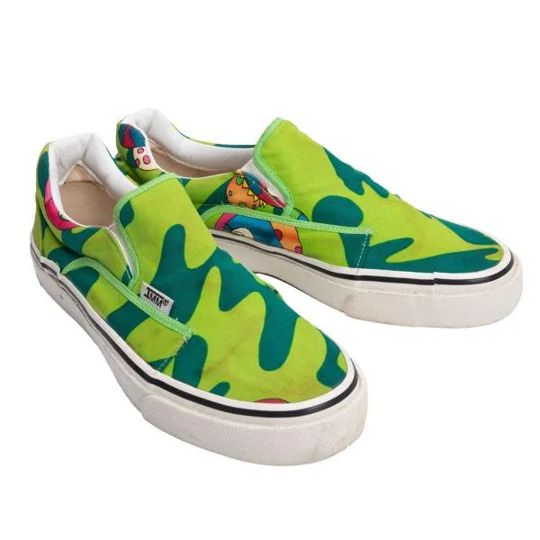 Issey Miyake Men Takashi Murakami Slip-Ons Green Size 27cm