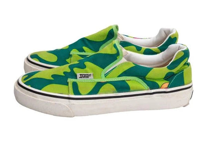 Issey Miyake Men Takashi Murakami Slip-Ons Green Size 27cm