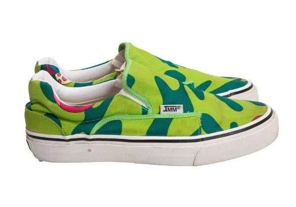 Issey Miyake Men Takashi Murakami Slip-Ons Green Size 27cm