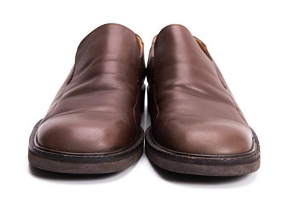 ISSEY MIYAKE MEN Leather Slip-On Shoes Brown Size 25cm