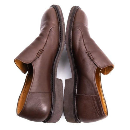 ISSEY MIYAKE MEN Leather Slip-On Shoes Brown Size 25cm