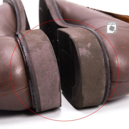ISSEY MIYAKE MEN Leather Slip-On Shoes Brown Size 25cm