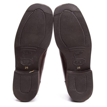 ISSEY MIYAKE MEN Leather Slip-On Shoes Brown Size 25cm